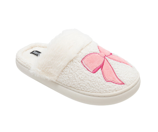 Kensie Women’s Sherpa Slippers – Fuzzy Slippers for Women, Cozy House Slippers for Woman, Soft Sherpa Slip-On Slippers