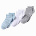 Lands' End Women’s Socks - 3-Pack Cotton Stripe and Dot Quarter Socks