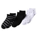 Lands' End Women’s Socks - 3-Pack Cotton Stripe and Dot Quarter Socks