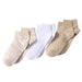 Lands' End Women’s Socks - 3-Pack Cotton Stripe and Dot Quarter Socks