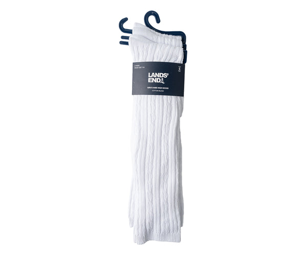 Lands' End Women's Cable Knit Knee High Socks 3-Pack