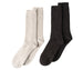 Lands' End Mens Wool Blend Pointelle Rib Boot Socks 2-Pack