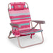 Banana Boat Folding Beach Chair Lightweight Backpack Chairs for Adults 5-Position with Lay Flat Perfect for Outdoor Heavy Duty Beach Chair - 300 Lbs Weight Capacity, Turquoise/Aqua