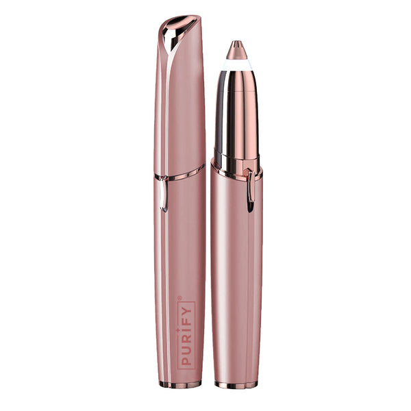 Purify Eyebrow Pencil Hair Remover and Trimmer for Women – Electric Facial Razor and Finishing Touch Shaver for Brows