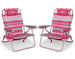 Banana Boat Folding Beach Chair Lightweight Backpack Chairs for Adults 5-Position with Lay Flat Perfect for Outdoor Heavy Duty Beach Chair - 300 Lbs Weight Capacity, Turquoise/Aqua