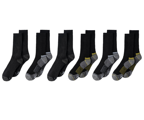US Army Men's Full Cushion Crew Socks With Arch Support 6-Pack