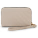 Daisy Fuentes Women's Diagonally Quilted Compact Wallet, Large Capacity with Double Zipper Closure