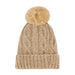 Laundry by Shelli Segal Women's Chenille Cable Beanie with Faux Pom and Glove Set