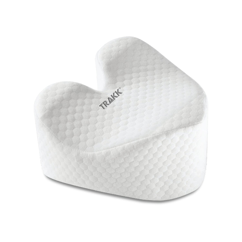 TRAKK Ergonomic Knee Pillow Support Memory Foam Sleeping on Side, Cushion, Pregnancy Pillow with Removable Washable Cover