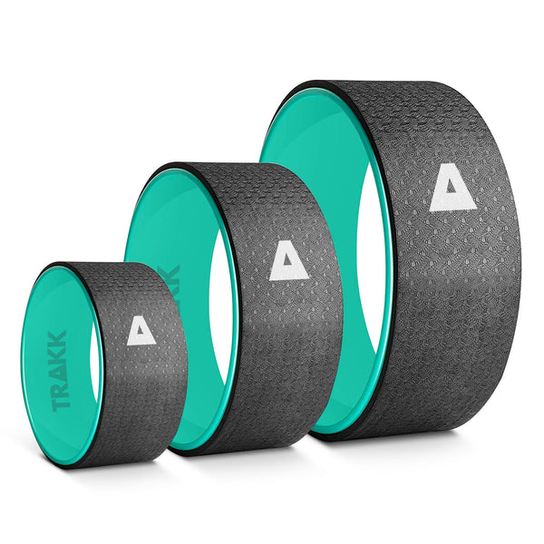 TRAKK Yoga/Fitness Wheel (3-Pack) Back Roller for Muscle Relaxation Stretching Back for Pain Relief