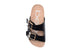 bebe Girls' Footbed Sandal Little Kid Big Kid Slip On Slide Shoe with Rhinestone Buckle