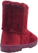 Via Rosa Womens 7 Inch� Mid Calf Microsuede Winter Boots with Faux Fur Back Shaft Embellishment