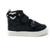 bebe Kids Girls High Top Velcro Strap Sneakers Shoes With Heart Embellishment (See More Colors and Sizes)