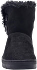 Chatz Womens 6 Inch� Short Mid High Microsuede Winter Boots with Faux Fur Trim