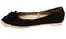 Chatties Ladies Canvas Espadrille Flats Size 5/6 - Black