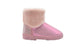 Via Rosa Womens Short Mid Calf Shimmer Winter Boots with Faux Fur Shaft and Sparkly Rhinestone Embellishments