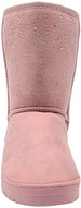 Via Rosa Womens 8 Inch� Mid Calf Microsuede Winter Boots Embellished with Sparkly Rhinestones