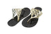 Sara Z Ladies Jelly Thong Sandal with Metallic Cutout Upper