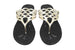 Sara Z Ladies Jelly Thong Sandal with Metallic Cutout Upper