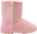 Via Rosa Womens 7 Inch� Mid Calf Microsuede Winter Boots with Faux Fur Back Shaft Embellishment