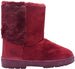 Via Rosa Womens 7 Inch� Mid Calf Microsuede Winter Boots with Faux Fur Back Shaft Embellishment
