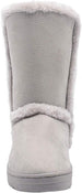 Via Rosa Womens 11 Inch� Mid High Tall Microsuede Winter Boots with Faux Fur Trim and Rhinestone Embellishment