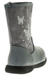 Sara Z Toddler Girls Patent/Matte Boots with Butterflies (Black), Size 7-8