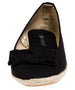 Chatties Ladies Canvas Espadrille Flats Size 5/6 - Black
