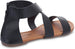 Gold Toe Women’s Criss Cross Strap Sandal - Open Toe Fashion Summer Slide Shoe Black