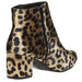Via Rosa Women's Printed Velvet Ankle Boots with Zipper Mid-Calf