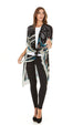 Laundry by Shelli Segal Women Sheer Loose Kimono Cardigan Cape Cover Up Blouse