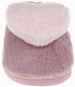 Women's Warm and Comfy Faux Fur Slipper With Heart Pom Poms