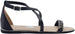 Via Rosa Women’s Metallic Rhinestone Strap Sandal with Criss Cross Ankle Straps - Open Toe Fashion Bling Summer Flat Shoe