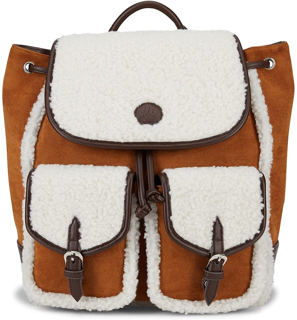 Women's Vintage Drawstring Flap Backpack/Bookbag for Laptop, School, College Students, Office, and Travel - Cute Fashion Backpack, Hickory