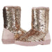 Sara Z Women's 8" Winter Boots Reversible Sequins Casual Mid-Calf