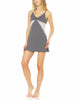 Laundry by Shelli Segal Womens Yummy Jersey Chemise Nightdress | Elegant Lightweight Sleepwear w/ Waist Lace Detail | Sleeveless Adjustable Straps w/ "V" Back Cutout | Small to Extra Large Sizes