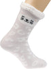 Women's Thick Knit Fuzzy Warm Sherpa Fleece Lined Winter Slipper Socks with Grippers