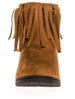 Sara Z Ladies Microsuede Wedge Bootie With Fringe (See More Sizes)