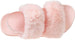 bebe Girls Pool Slide Fashionable Faux Fur with Elastic Back Strap Lightweight for Girls
