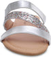 dELiAs Girls Big Kid Metallic Glitter Strap Slide Sandal Open Toe Fashion Summer Bling Shoes