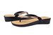 Via Rosa Ladies Sandal Size PCU Wedge Heel Slip On Thong Strap Shoe with Rhinestone Embellishment