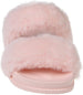 bebe Girls Pool Slide Fashionable Faux Fur with Elastic Back Strap Lightweight for Girls