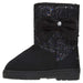 bebe Girls Glitter Winter Boots with Side Bow Casual Dress Warm Slip-On Shoes