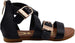 bebe Girls Big Kid Strappy Gladiator Sandal with Buckle Straps Open Toe Shoes