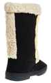 Sara Z Ladies Microsuede 10 inch Winter Boots Sherpa Trim