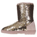 Sara Z Women's 8" Winter Boots Reversible Sequins Casual Mid-Calf