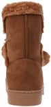 Fifth & Luxe Womens Comfortable and Warm Microsuede Winter Boot with Pom Pom Bow
