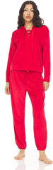 Women's Long Sleeve Pullover with Hoodie and Jogger Pants, 2-PC Set for Women