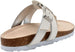 Rampage Girls Big Kid PU Shimmer Footbed Slide Sandal with Metallic Buckle Strap - Fashion Summer Shoes