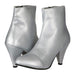 Via Rosa Women's Patent Leather Ankle Boots High-Shine Mid-Calf Fashion Shoes